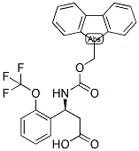 (S)-3-(9H-FLUOREN-9-YLMETHOXYCARBONYLAMINO)-3-(2-TRIFLUOROMETHOXY-PHENYL)-PROPIONIC ACID Struktur