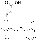 (2E)-3-(3-[(2-ETHYLPHENOXY)METHYL]-4-METHOXYPHENYL)-2-PROPENOIC ACID Struktur