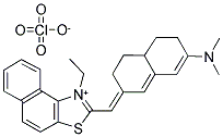 2-([7-(DIMETHYLAMINO)-4,4A,5,6-TETRAHYDRO-2(3H)-NAPHTHALENYLIDENE]METHYL)-1-ETHYLNAPHTHO[1,2-D][1,3]THIAZOL-1-IUM PERCHLORATE Struktur