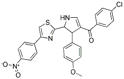 (4-CHLOROPHENYL)(4-(4-METHOXYPHENYL)-5-(4-(4-NITROPHENYL)THIAZOL-2-YL)-4,5-DIHYDRO-1H-PYRROL-3-YL)METHANONE Struktur