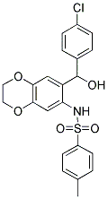 N-(7-[(4-CHLORO-PHENYL)-HYDROXY-METHYL]-2,3-DIHYDRO-BENZO[1,4]DIOXIN-6-YL)-4-METHYL-BENZENESULFONAMIDE Struktur