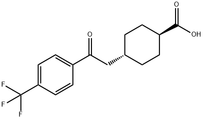 TRANS-4-[2-OXO-2-(4-TRIFLUOROMETHYLPHENYL)ETHYL]CYCLOHEXANE-1-CARBOXYLIC ACID Struktur