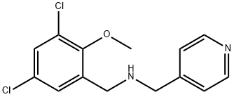 1-(3,5-DICHLORO-2-METHOXYPHENYL)-N-(PYRIDIN-4-YLMETHYL)METHANAMINE Struktur