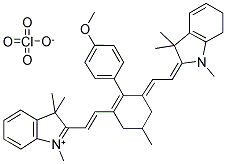 2-((E)-2-(2-(4-METHOXYPHENYL)-5-METHYL-3-[(E)-2-(1,3,3-TRIMETHYL-1,3,6,7-TETRAHYDRO-2H-INDOL-2-YLIDENE)ETHYLIDENE]-1-CYCLOHEXEN-1-YL)ETHENYL)-1,3,3-TRIMETHYL-3H-INDOLIUM PERCHLORATE Struktur