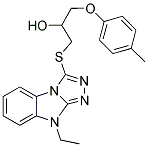 1-(9-ETHYL-9H-BENZO[4,5]IMIDAZO[2,1-C][1,2,4]TRIAZOL-3-YLSULFANYL)-3-P-TOLYLOXY-PROPAN-2-OL Struktur