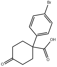 1-(4-BROMOPHENYL)-4-OXOCYCLOHEXANECARBOXYLIC ACID Struktur