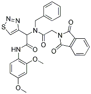 N-BENZYL-N-(2-(2,4-DIMETHOXYPHENYLAMINO)-2-OXO-1-(1,2,3-THIADIAZOL-4-YL)ETHYL)-2-(1,3-DIOXOISOINDOLIN-2-YL)ACETAMIDE Struktur