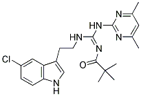 (E)-N-((2-(5-CHLORO-1H-INDOL-3-YL)ETHYLAMINO)(4,6-DIMETHYLPYRIMIDIN-2-YLAMINO)METHYLENE)PIVALAMIDE Struktur