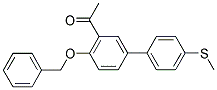 1-[4-(BENZYLOXY)-4'-(METHYLSULFANYL)[1,1'-BIPHENYL]-3-YL] ETHANONE Struktur