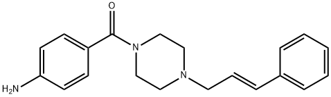 (4-AMINOPHENYL)[4-(3-PHENYL-2-PROPENYL)PIPERAZINO]METHANONE Struktur