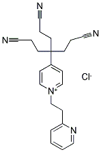 4-[3-CYANO-1,1-BIS-(2-CYANO-ETHYL)-PROPYL]-1-(2-PYRIDIN-2-YL-ETHYL)-PYRIDINIUM CHLORIDE Struktur