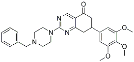 2-(4-BENZYLPIPERAZIN-1-YL)-7-(3,4,5-TRIMETHOXYPHENYL)-7,8-DIHYDROQUINAZOLIN-5(6H)-ONE Struktur