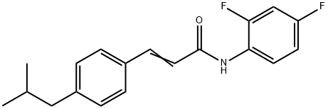 N-(2,4-DIFLUOROPHENYL)-3-(4-ISOBUTYLPHENYL)ACRYLAMIDE Struktur