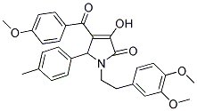 1-(3,4-DIMETHOXYPHENETHYL)-3-HYDROXY-4-(4-METHOXYBENZOYL)-5-(4-METHYLPHENYL)-1,5-DIHYDRO-2H-PYRROL-2-ONE Struktur