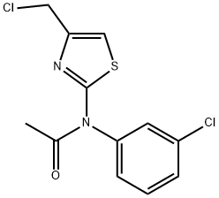 N-[4-(CHLOROMETHYL)-1,3-THIAZOL-2-YL]-N-(3-CHLOROPHENYL)ACETAMIDE Struktur