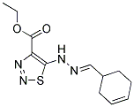 ETHYL 5-[(2E)-2-(CYCLOHEX-3-EN-1-YLMETHYLENE)HYDRAZINO]-1,2,3-THIADIAZOLE-4-CARBOXYLATE Struktur