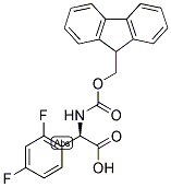 (R)-(2,4-DIFLUORO-PHENYL)-[(9H-FLUOREN-9-YLMETHOXYCARBONYLAMINO)]-ACETIC ACID Struktur