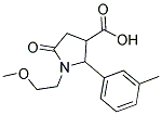 1-(2-METHOXYETHYL)-2-(3-METHYLPHENYL)-5-OXO-3-PYRROLIDINECARBOXYLIC ACID Struktur