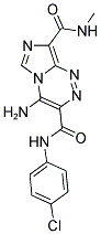 4-AMINO-N~3~-(4-CHLOROPHENYL)-N~8~-METHYLIMIDAZO[5,1-C][1,2,4]TRIAZINE-3,8-DICARBOXAMIDE Struktur