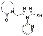 1-[(5-MERCAPTO-4-PYRIDIN-2-YL-4H-1,2,4-TRIAZOL-3-YL)METHYL]AZEPAN-2-ONE Struktur