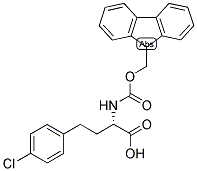 (S)-4-(4-CHLORO-PHENYL)-2-(9H-FLUOREN-9-YLMETHOXYCARBONYLAMINO)-BUTYRIC ACID Struktur