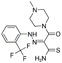 (2E)-3-(4-METHYLPIPERAZIN-1-YL)-3-OXO-2-{[2-(TRIFLUOROMETHYL)PHENYL]HYDRAZONO}PROPANETHIOAMIDE Struktur