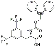 (R)-3-(3,5-BIS-TRIFLUOROMETHYL-PHENYL)-2-(9H-FLUOREN-9-YLMETHOXYCARBONYLAMINO)-PROPIONIC ACID Struktur