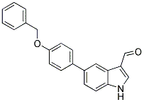 5-[4-(BENZYLOXY)PHENYL]-1H-INDOLE-3-CARBALDEHYDE Struktur