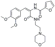 N-[(E)-2-(3,4-DIMETHOXYPHENYL)-1-({[2-(4-MORPHOLINYL)ETHYL]AMINO}CARBONYL)ETHENYL]-2-FURAMIDE Struktur