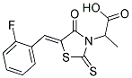 2-[5-(2-FLUORO-BENZYLIDENE)-4-OXO-2-THIOXO-THIAZOLIDIN-3-YL]-PROPIONIC ACID Struktur