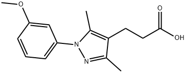 3-[1-(3-METHOXYPHENYL)-3,5-DIMETHYL-1H-PYRAZOL-4-YL]PROPANOIC ACID Struktur