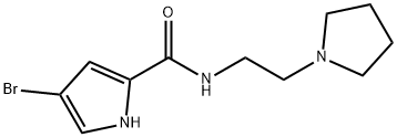 4-BROMO-N-[2-(1-PYRROLIDINYL)ETHYL]-1H-PYRROLE-2-CARBOXAMIDE Struktur