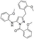 [5-(2-METHOXYANILINO)-3-(2-METHOXYBENZYL)-1H-PYRAZOL-1-YL](2-METHOXYPHENYL)METHANONE Struktur