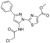 METHYL 2-{5-[(CHLOROACETYL)AMINO]-3-PHENYL-1H-PYRAZOL-1-YL}-1,3-THIAZOLE-4-CARBOXYLATE Struktur