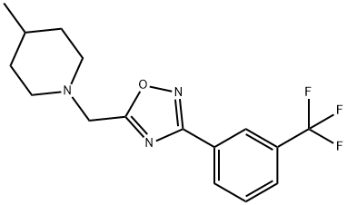 4-METHYL-1-((3-[3-(TRIFLUOROMETHYL)PHENYL]-1,2,4-OXADIAZOL-5-YL)METHYL)PIPERIDINE Struktur