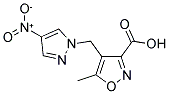 5-METHYL-4-(4-NITRO-PYRAZOL-1-YLMETHYL)-ISOXAZOLE-3-CARBOXYLIC ACID Struktur