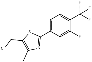 2-[3-FLUORO-4-(TRIFLUOROMETHYL)PHENYL]-4-METHYL-5-CHLOROMETHYL THIAZOLE price.