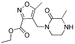 ETHYL 5-METHYL-4-[(3-METHYL-2-OXOPIPERAZIN-1-YL)METHYL]ISOXAZOLE-3-CARBOXYLATE Struktur