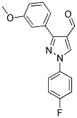 1-(4-FLUOROPHENYL)-3-(3-METHOXYPHENYL)-1H-PYRAZOLE-4-CARBALDEHYDE Struktur