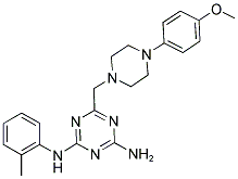 6-((4-(4-METHOXYPHENYL)PIPERAZIN-1-YL)METHYL)-N2-O-TOLYL-1,3,5-TRIAZINE-2,4-DIAMINE Struktur