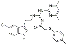 (E)-N-((2-(5-CHLORO-1H-INDOL-3-YL)ETHYLAMINO)(4,6-DIMETHYLPYRIMIDIN-2-YLAMINO)METHYLENE)-2-(P-TOLYLTHIO)ACETAMIDE Struktur