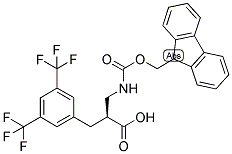 (S)-3-(3,5-BIS-TRIFLUOROMETHYL-PHENYL)-2-[(9H-FLUOREN-9-YLMETHOXYCARBONYLAMINO)-METHYL]-PROPIONIC ACID Struktur