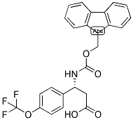 (R)-3-(9H-FLUOREN-9-YLMETHOXYCARBONYLAMINO)-3-(4-TRIFLUOROMETHOXY-PHENYL)-PROPIONIC ACID Struktur