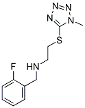 N-(2-FLUOROBENZYL)-2-((1-METHYL-1H-TETRAZOL-5-YL)THIO)ETHANAMINE Struktur