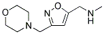 N-METHYL[3-(4-MORPHOLINYLMETHYL)-5-ISOXAZOLYL]METHANAMINE Struktur