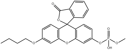 O-METHYL-O-(N-BUTYLFLUORESCEIN)PHOSPHATE Struktur