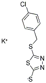 POTASSIUM 5-[(4-CHLOROBENZYL)THIO]-1,3,4-THIADIAZOLE-2-THIOLATE Struktur