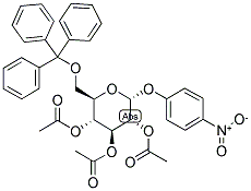 4-NITROPHENYL 2,3,4-TRI-O-ACETYL-6-O-TRITYL-ALPHA-D-GLUCOPYRANOSIDE Struktur