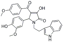 1-(2-(1H-INDOL-3-YL)ETHYL)-3-HYDROXY-5-(4-HYDROXY-3-METHOXYPHENYL)-4-(4-METHOXYBENZOYL)-1H-PYRROL-2(5H)-ONE Struktur