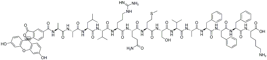 5-FAM-AALVRQMSVAFFFK Struktur